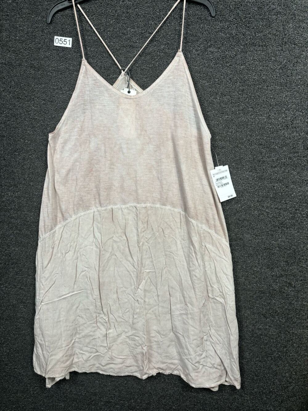 T&B Blouse Womens Size Small Ivory Halter Neck Sleeveless Oversized Top NWT